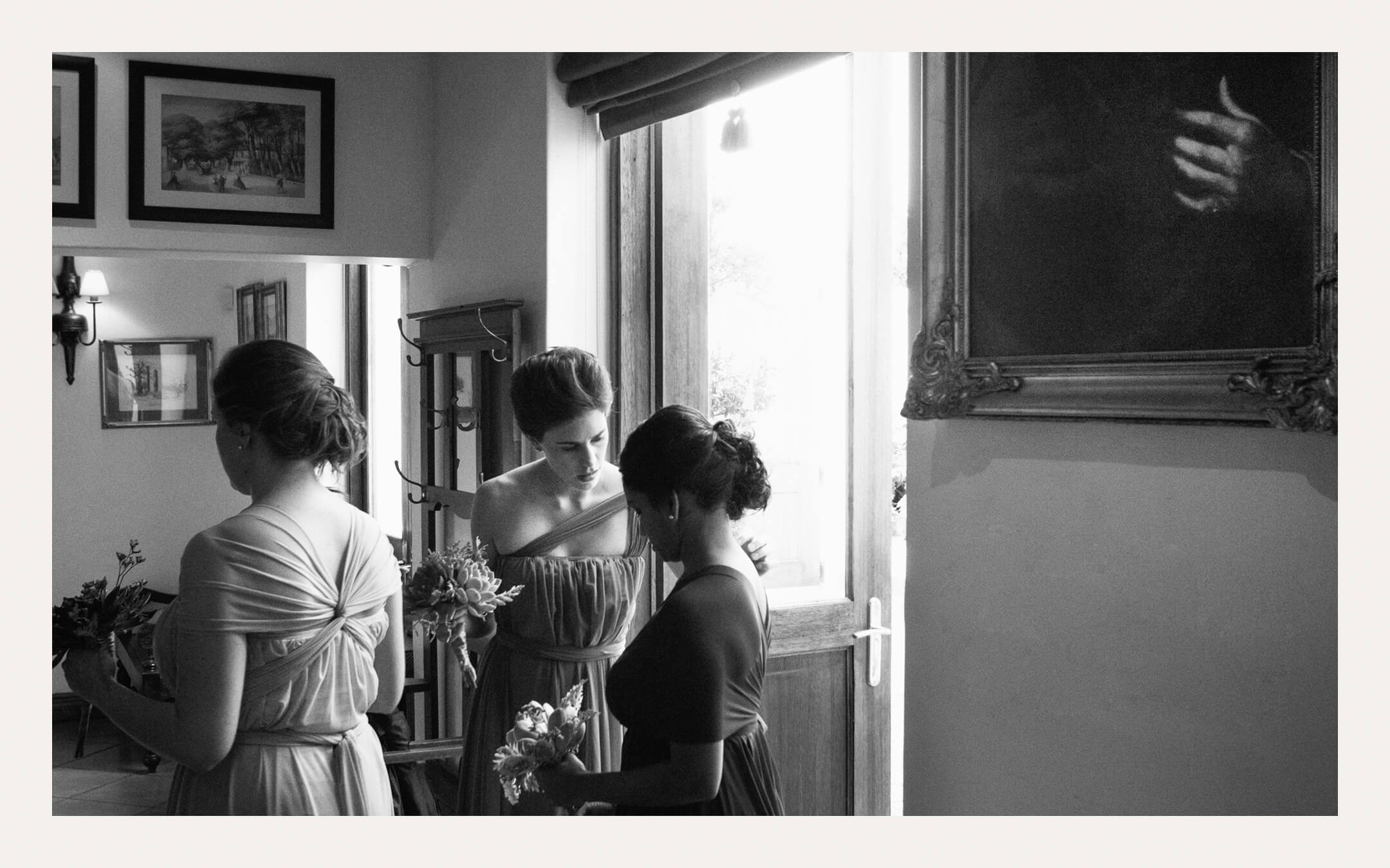 Bridesmaids gathered in window light — Ben Viljoen Photography