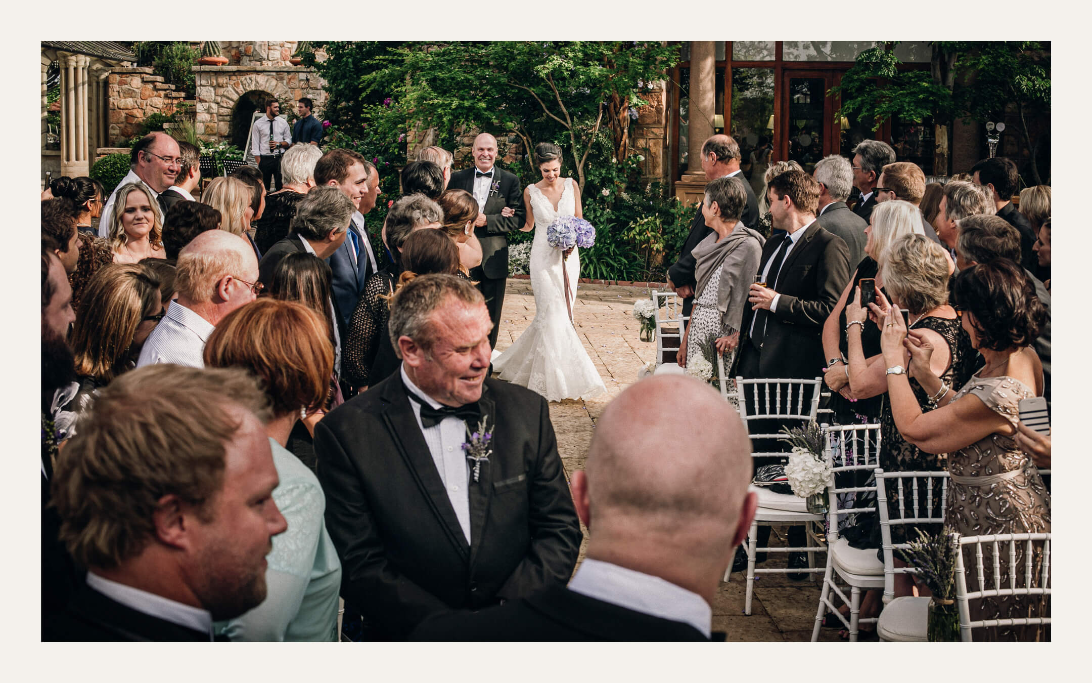Wedding ceremony, full crowd view — Ben Viljoen Photography